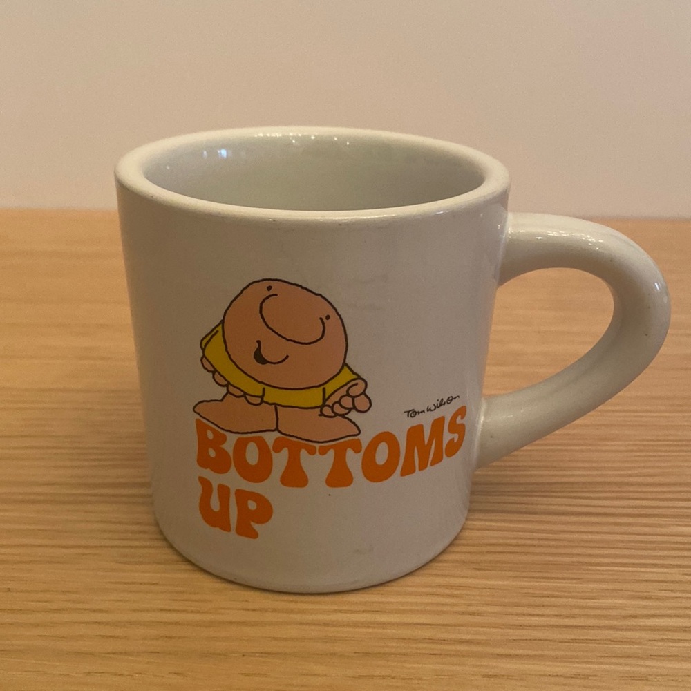 Ziggy Comic Strip “Bottoms Up” Vintage Coffee Mug, 1982
